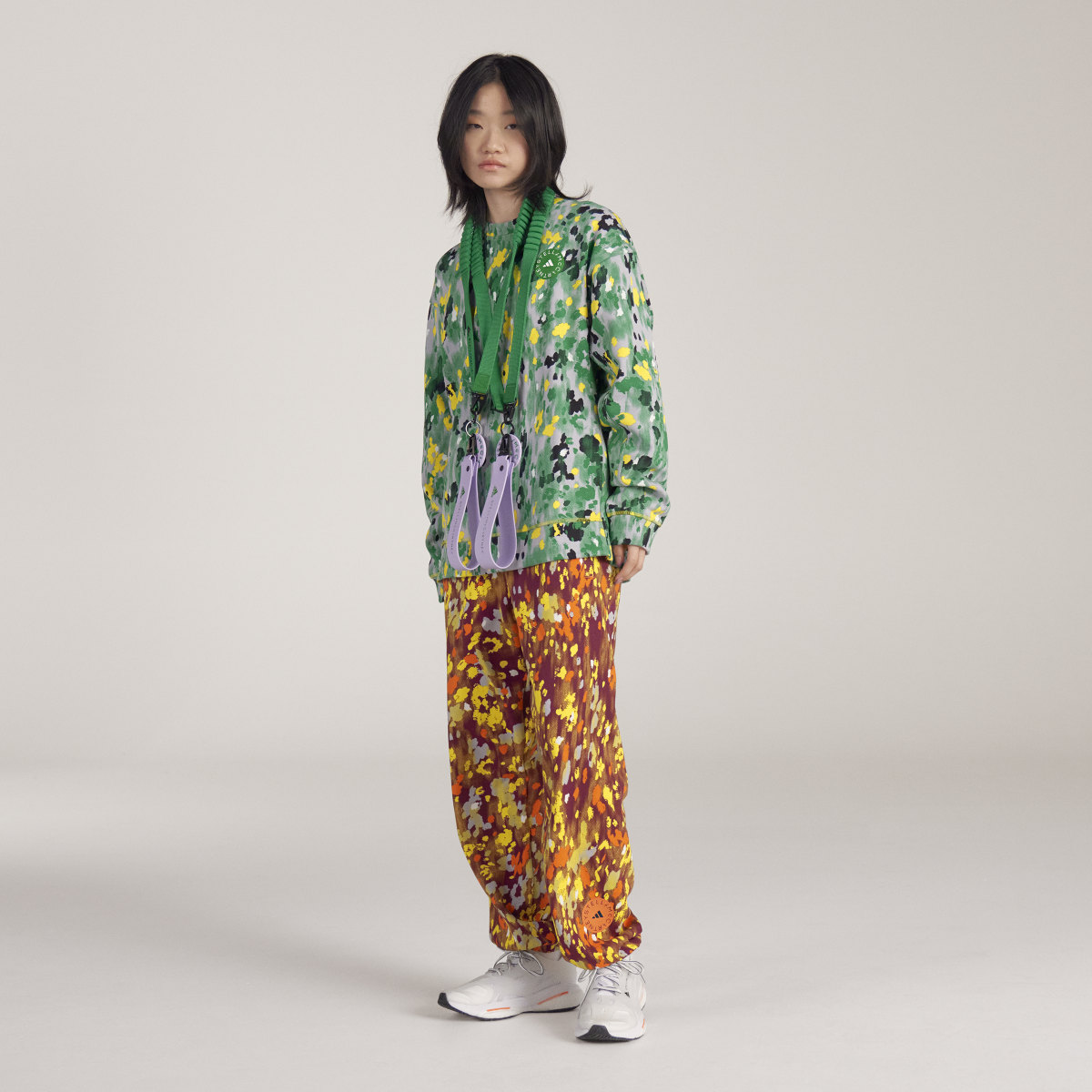 Adidas by Stella McCartney Floral Printed Woven Track Joggers. 7