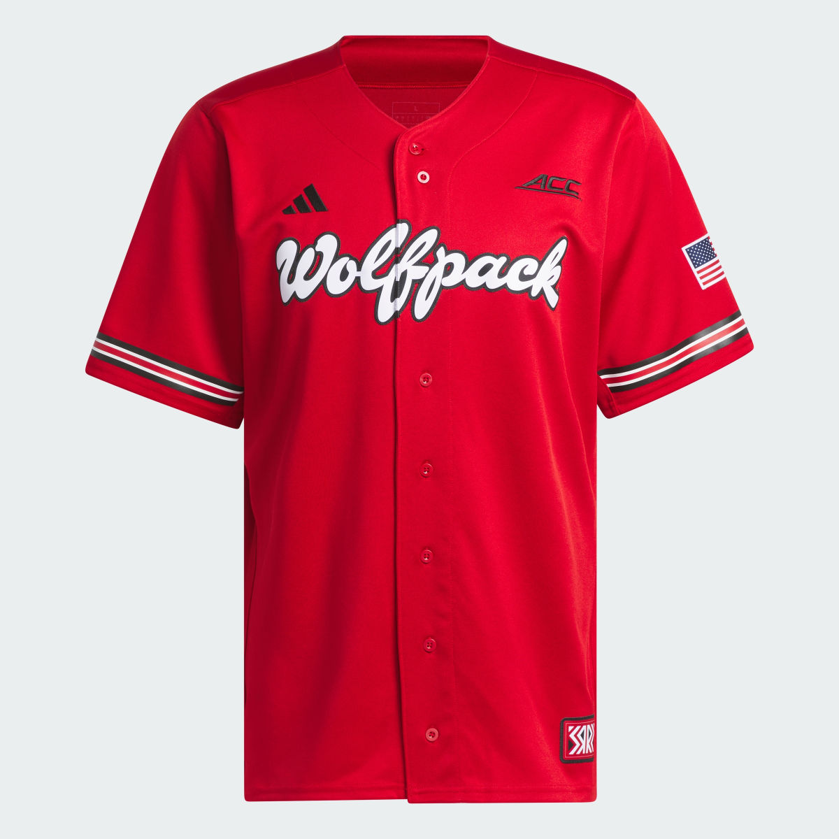 Adidas NC State Reverse Retro Replica Baseball Jersey. 5