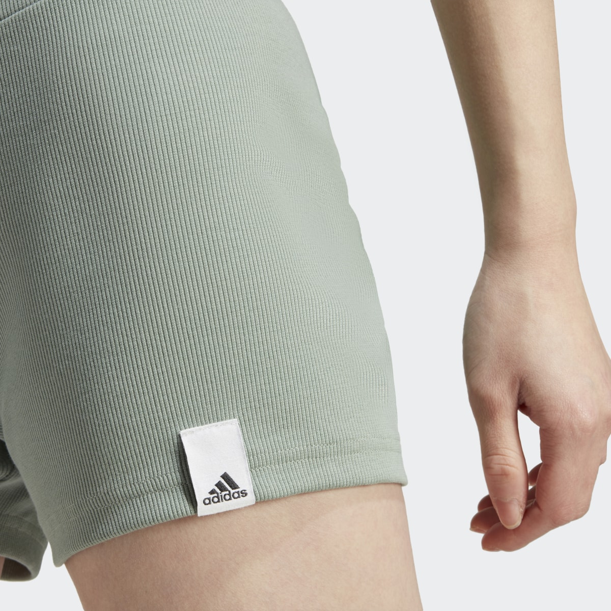 Adidas Lounge Rib Booty Shorts. 5