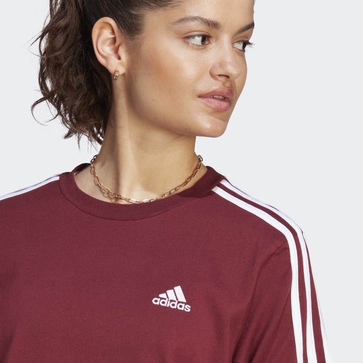 Adidas Abito Essentials 3-Stripes Single Jersey Boyfriend Tee. 6