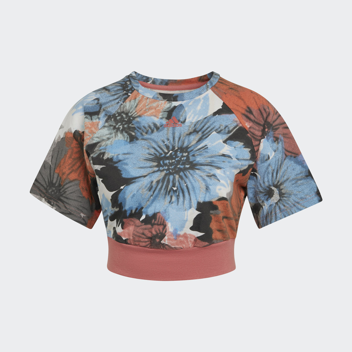 Adidas Allover Print Cropped T-Shirt. 5