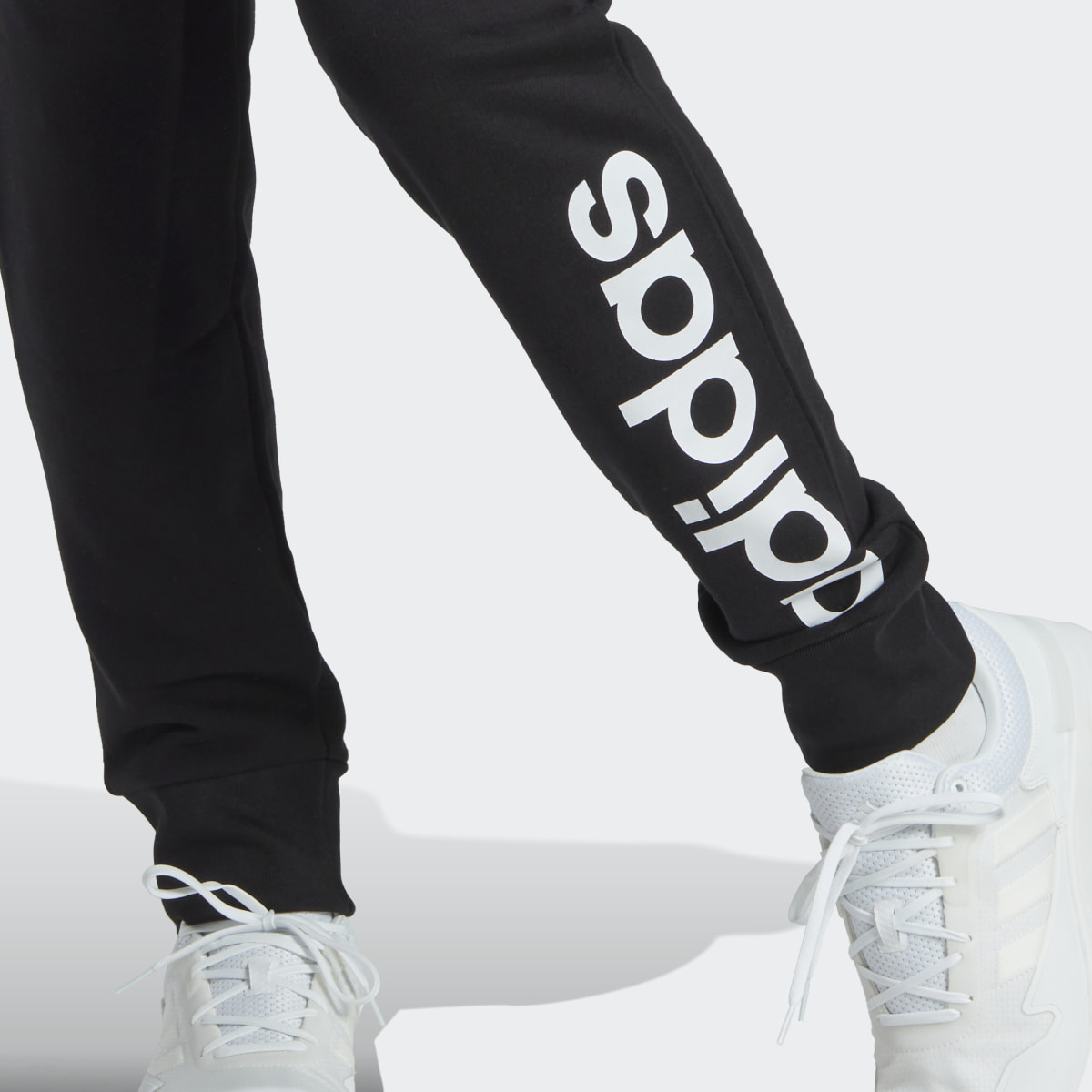 Adidas Essentials French Terry Tapered Cuff Logo Hose. 6