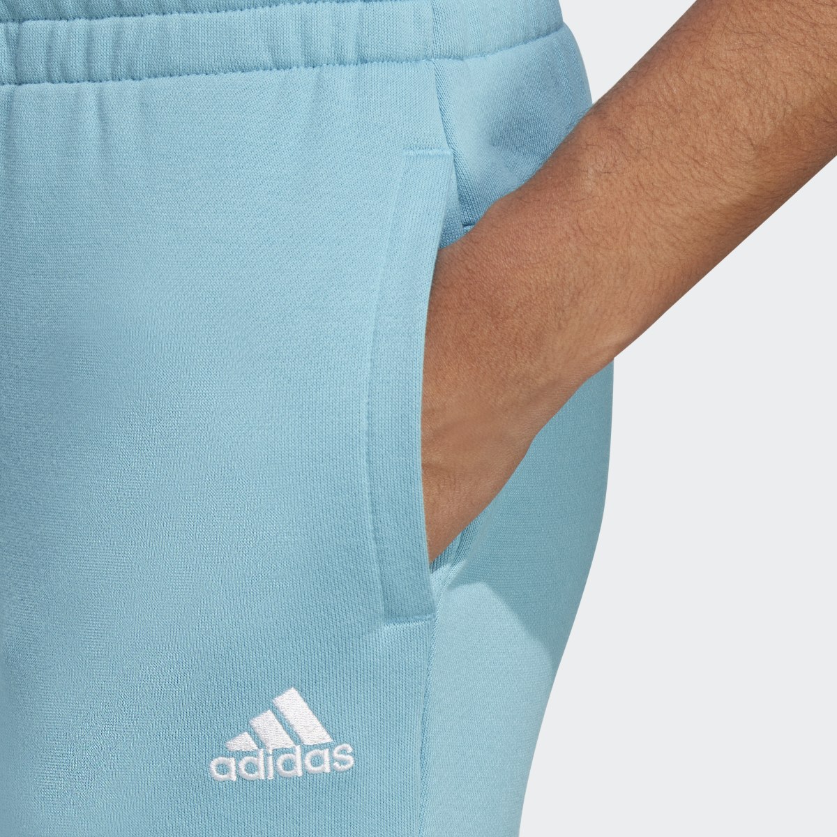 Adidas Pantaloni Essentials Linear French Terry Cuffed. 6