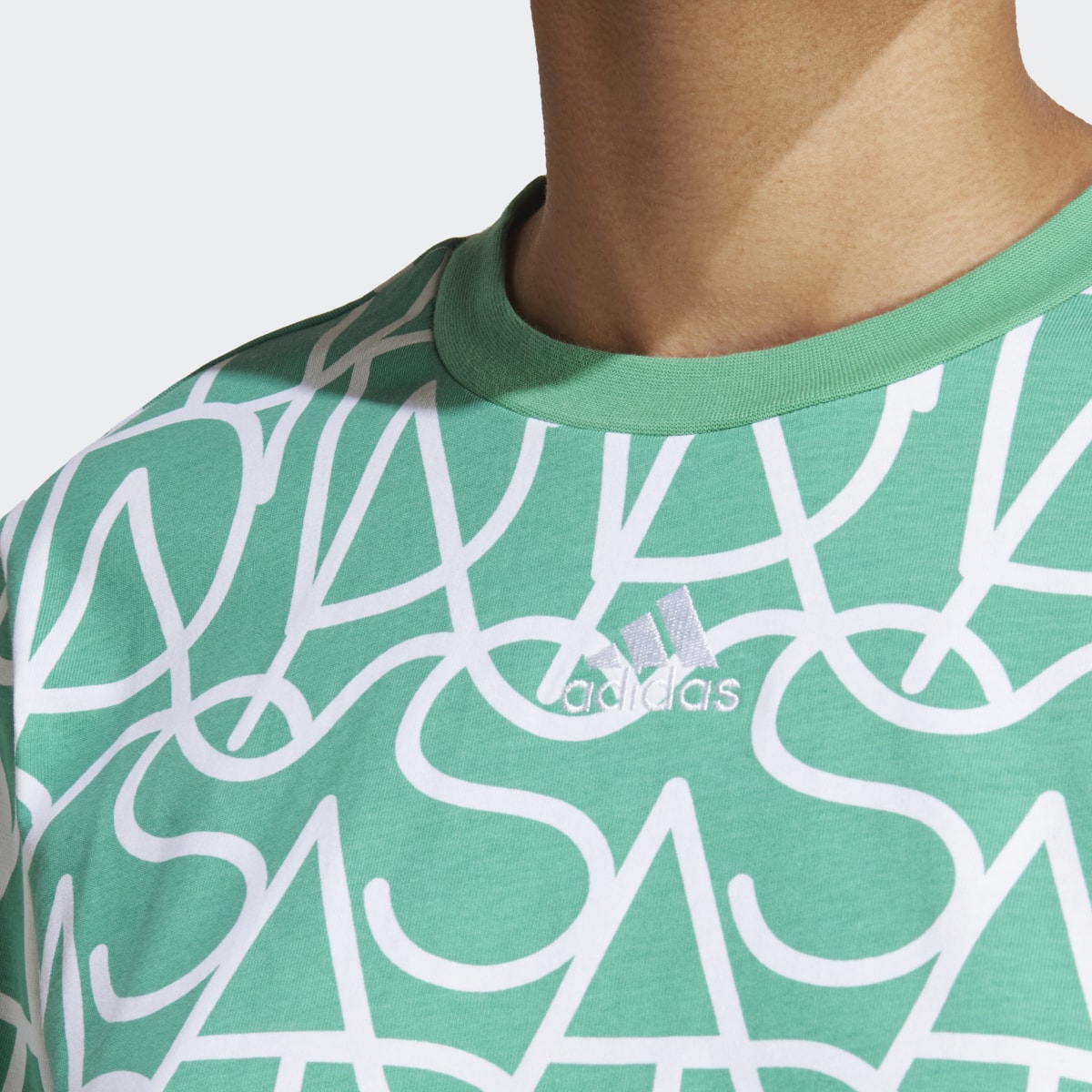 Adidas Allover adidas Graphic Boyfriend T-Shirt. 6