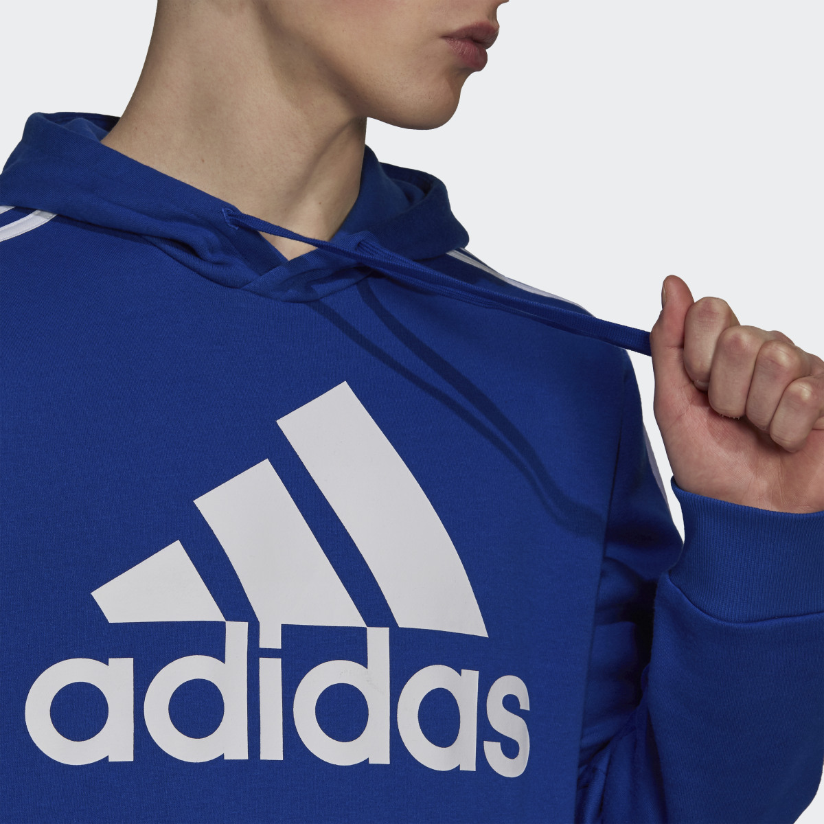 Adidas Sudadera con capucha Essentials Fleece Logo 3 bandas. 6