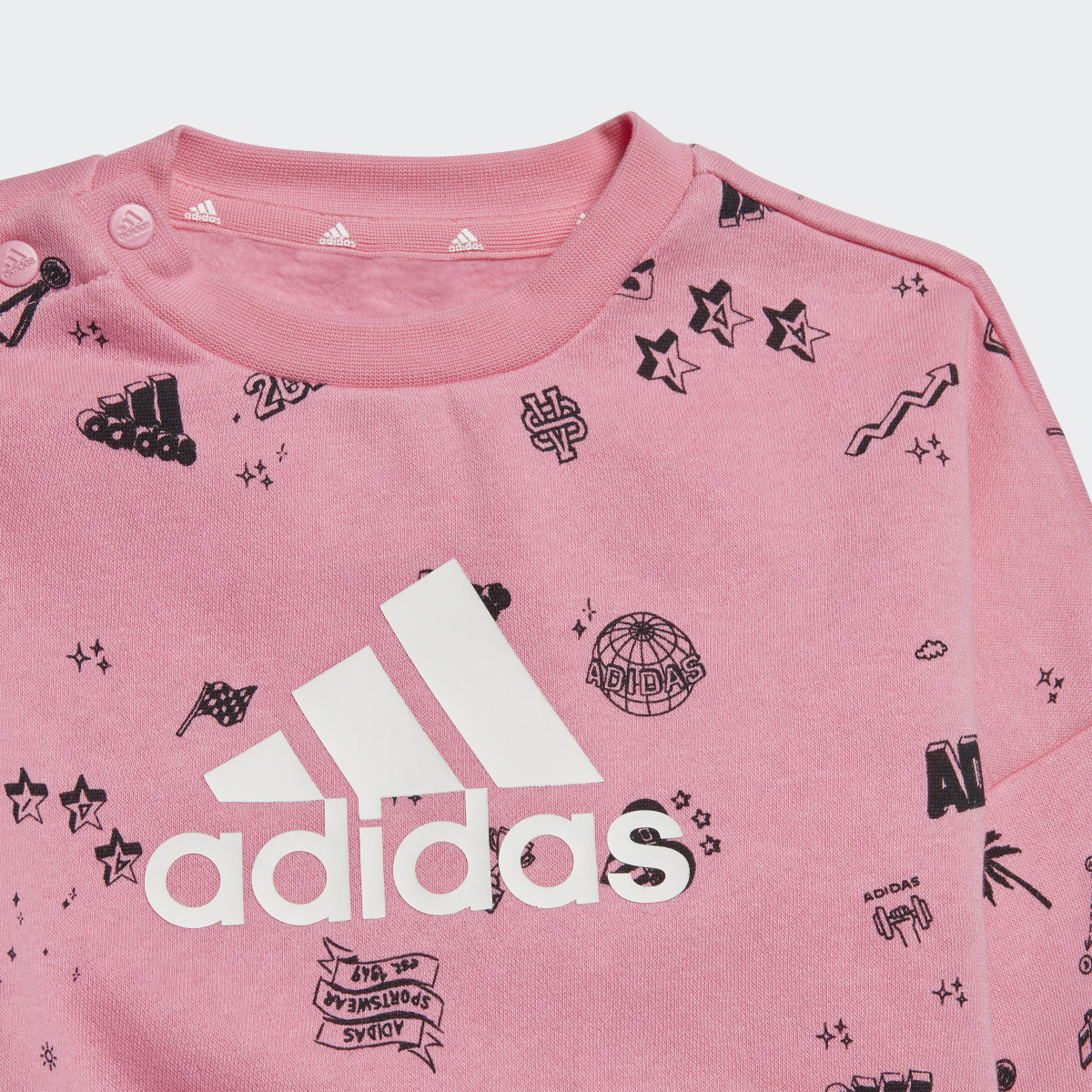 Adidas Brand Love Crew Sweatshirt Set Kids. 7