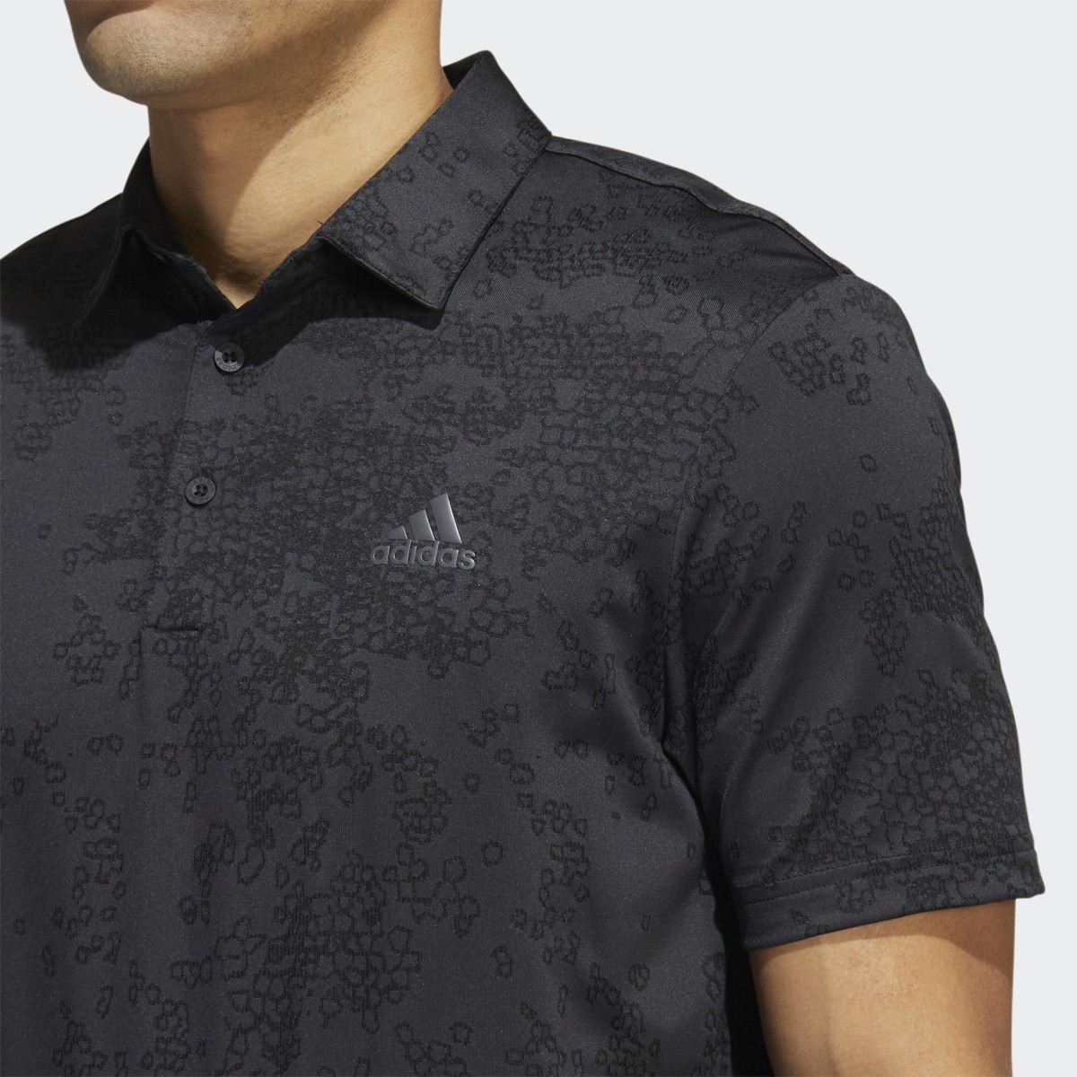 Adidas Jacquard Golf Polo Shirt. 6