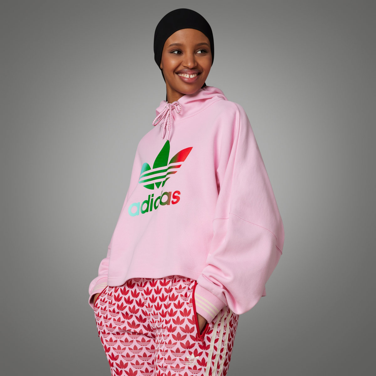 Adicolor cropped hoodie new arrivals