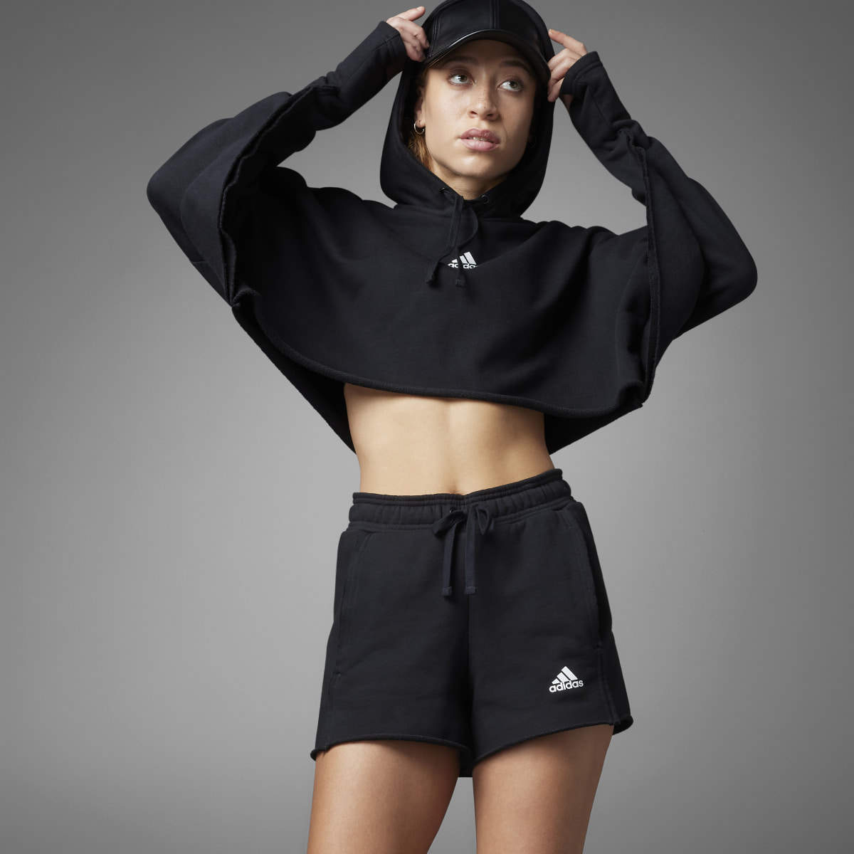Adidas Sweat-shirt à capuche court Collective Power. 5