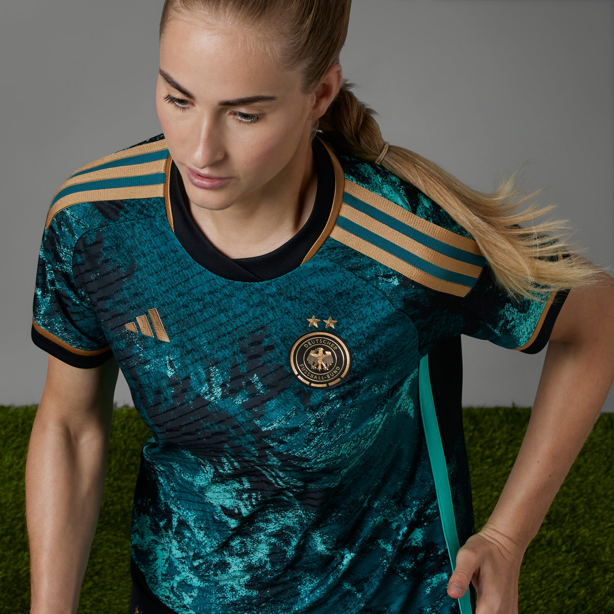 Adidas Germany Women's Team 23 Away Authentic Jersey. 8