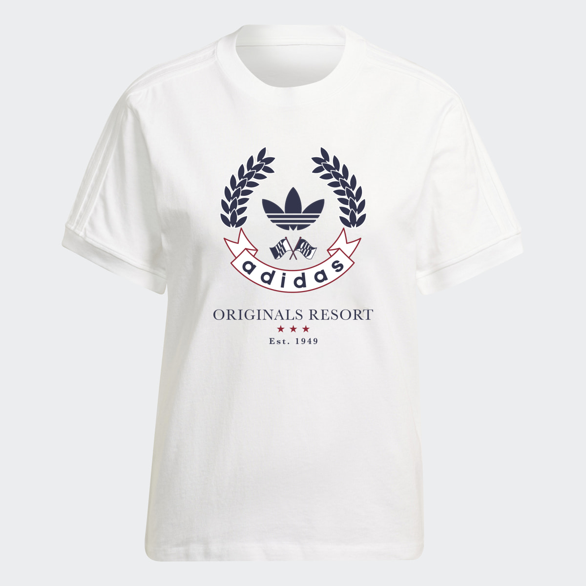 Adidas Tee with Crest Graphic. 5