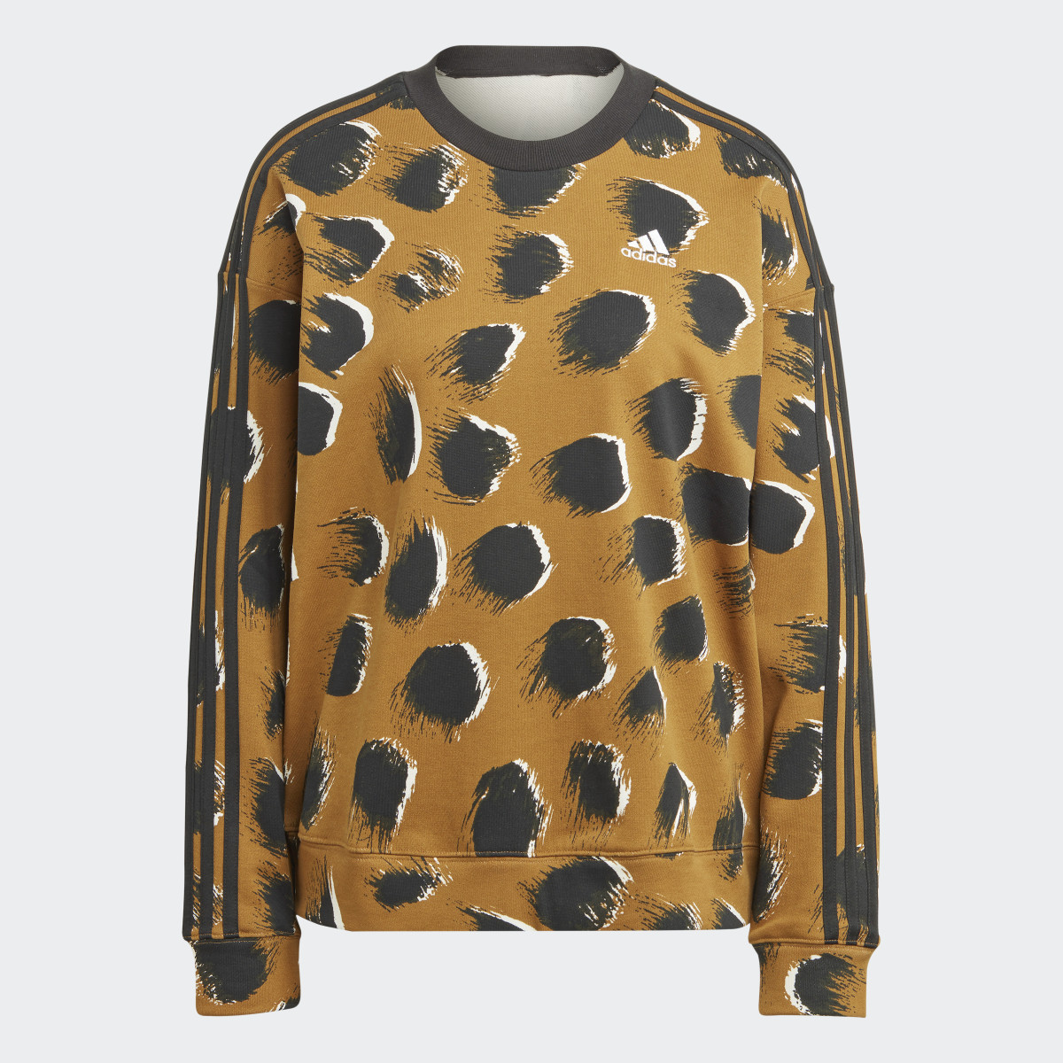 Adidas Essentials 3-Streifen Animal Print Sweatshirt. 5