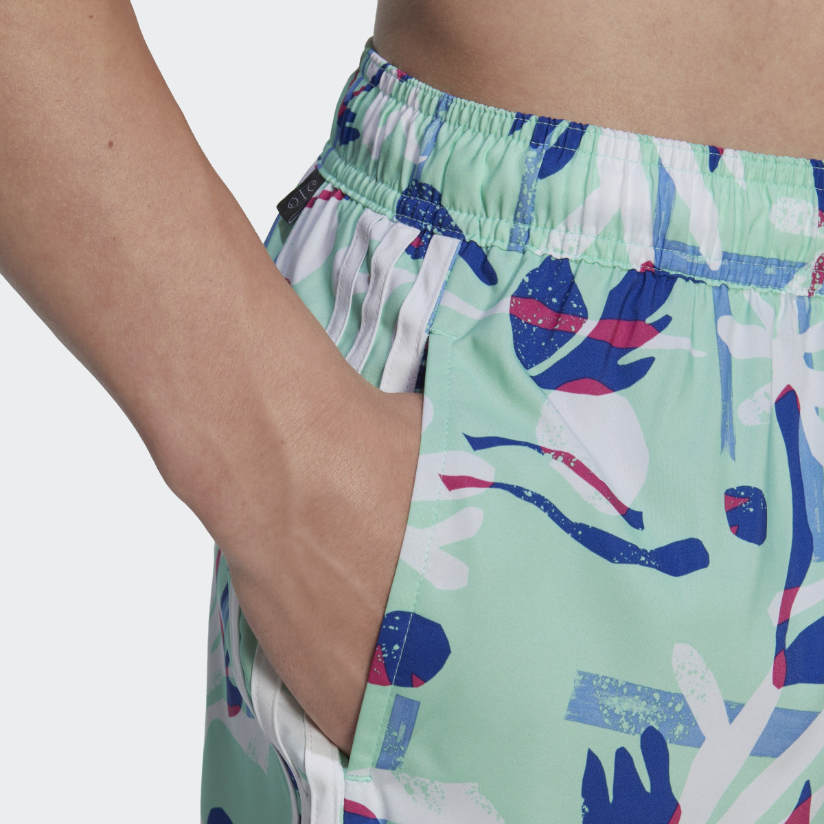 Adidas Seasonal Floral CLX Very Short Length Swim Shorts. 6