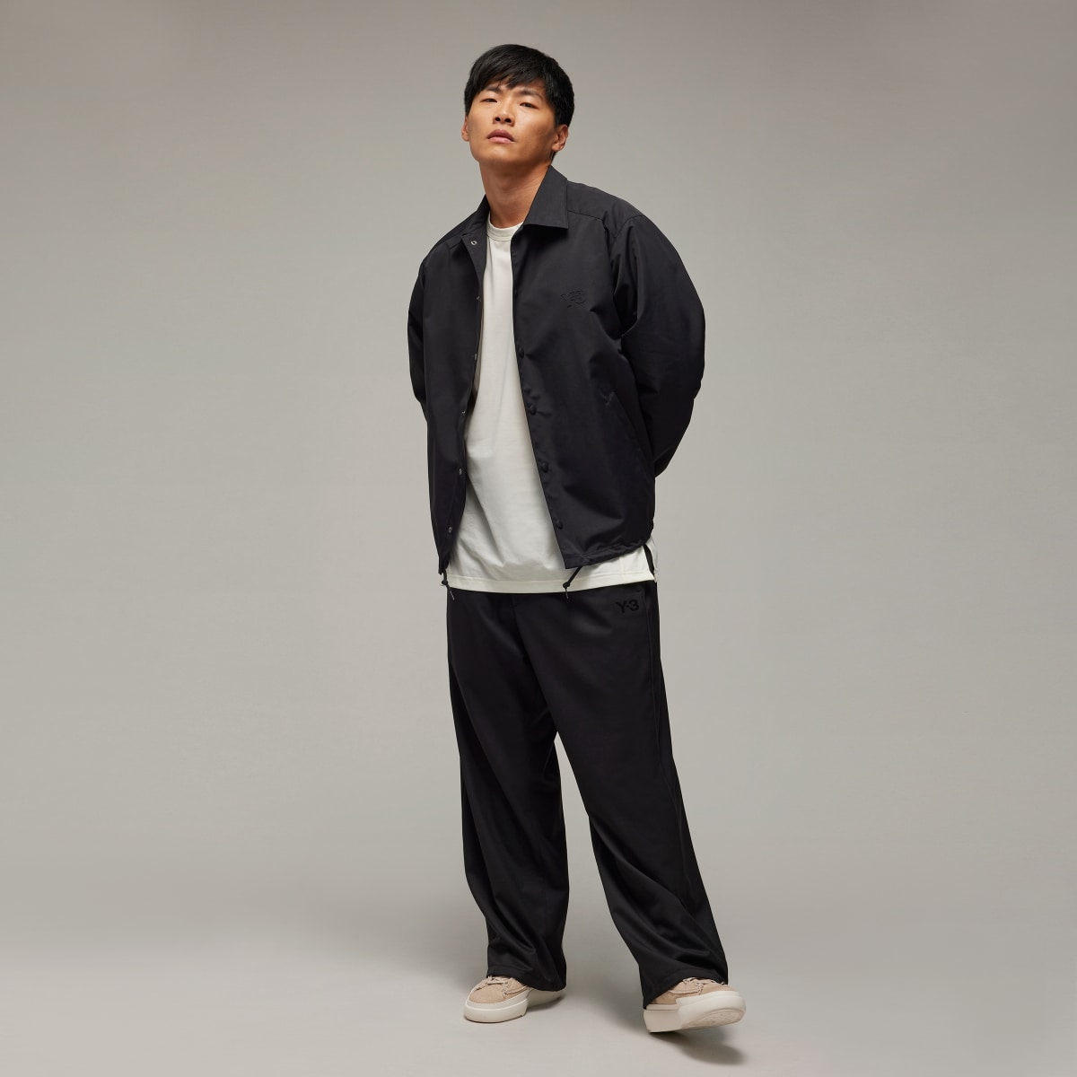 Adidas Y-3 Refined Woven Straight Leg Tracksuit Bottoms. 4