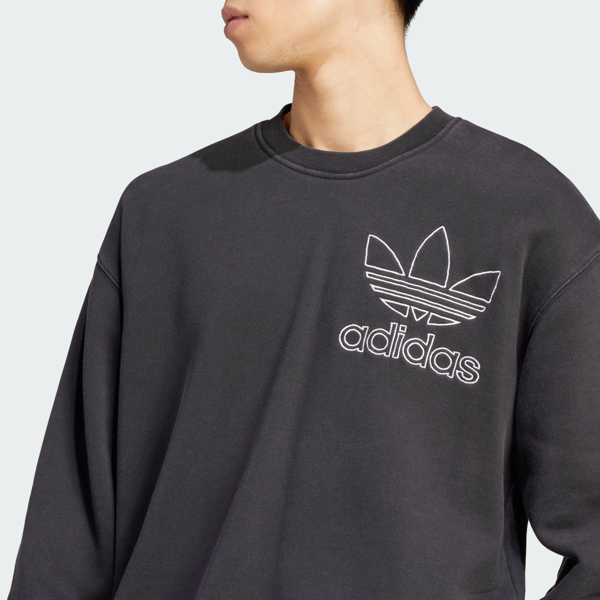 Adidas Adicolor Outline Trefoil Crewneck Sweatshirt. 6