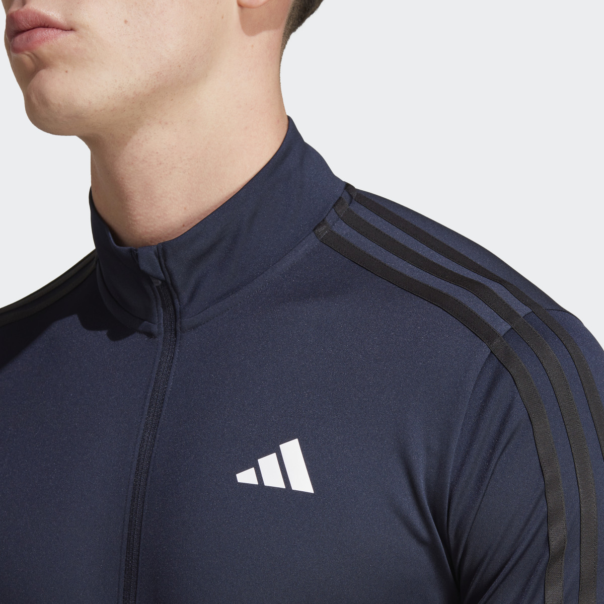 Adidas T-shirt de training à manches longues et zip 1/4 Colorblock. 6