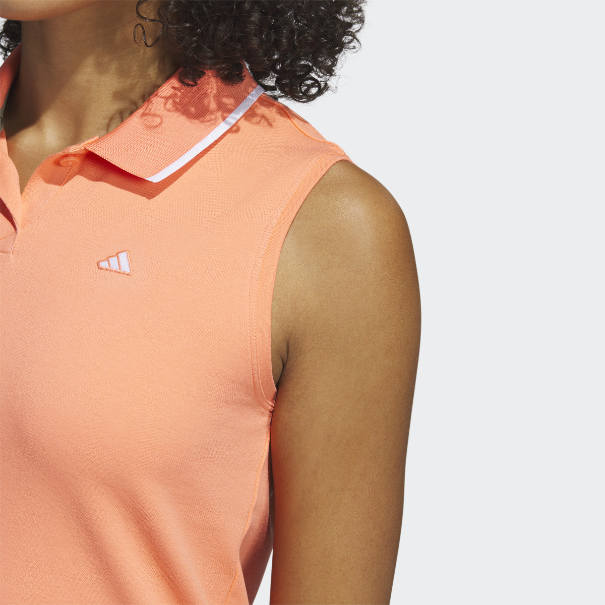 Adidas Go-To Piqué Sleeveless Golf Poloshirt. 7