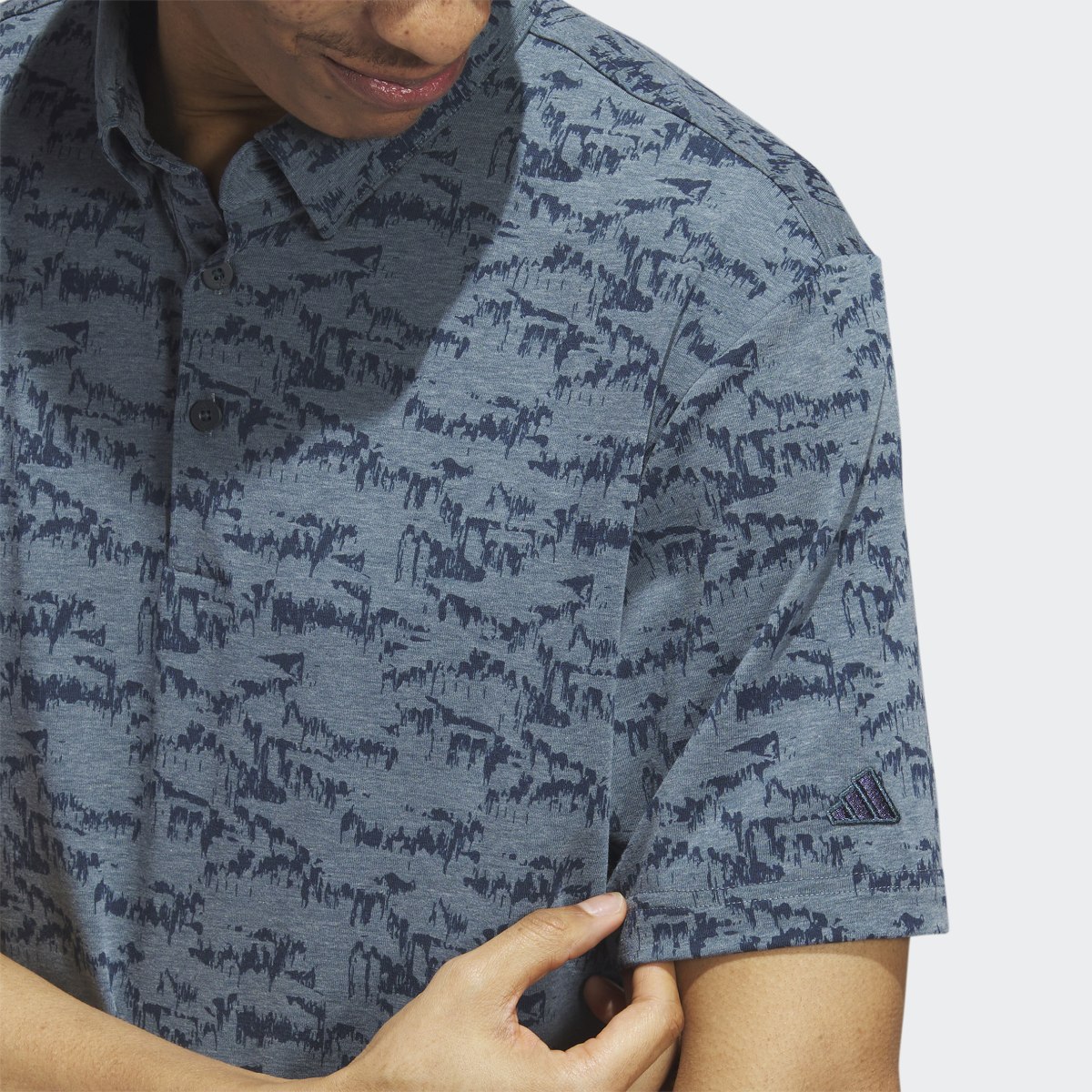 Adidas Go-To Printed Golf Polo Shirt. 6