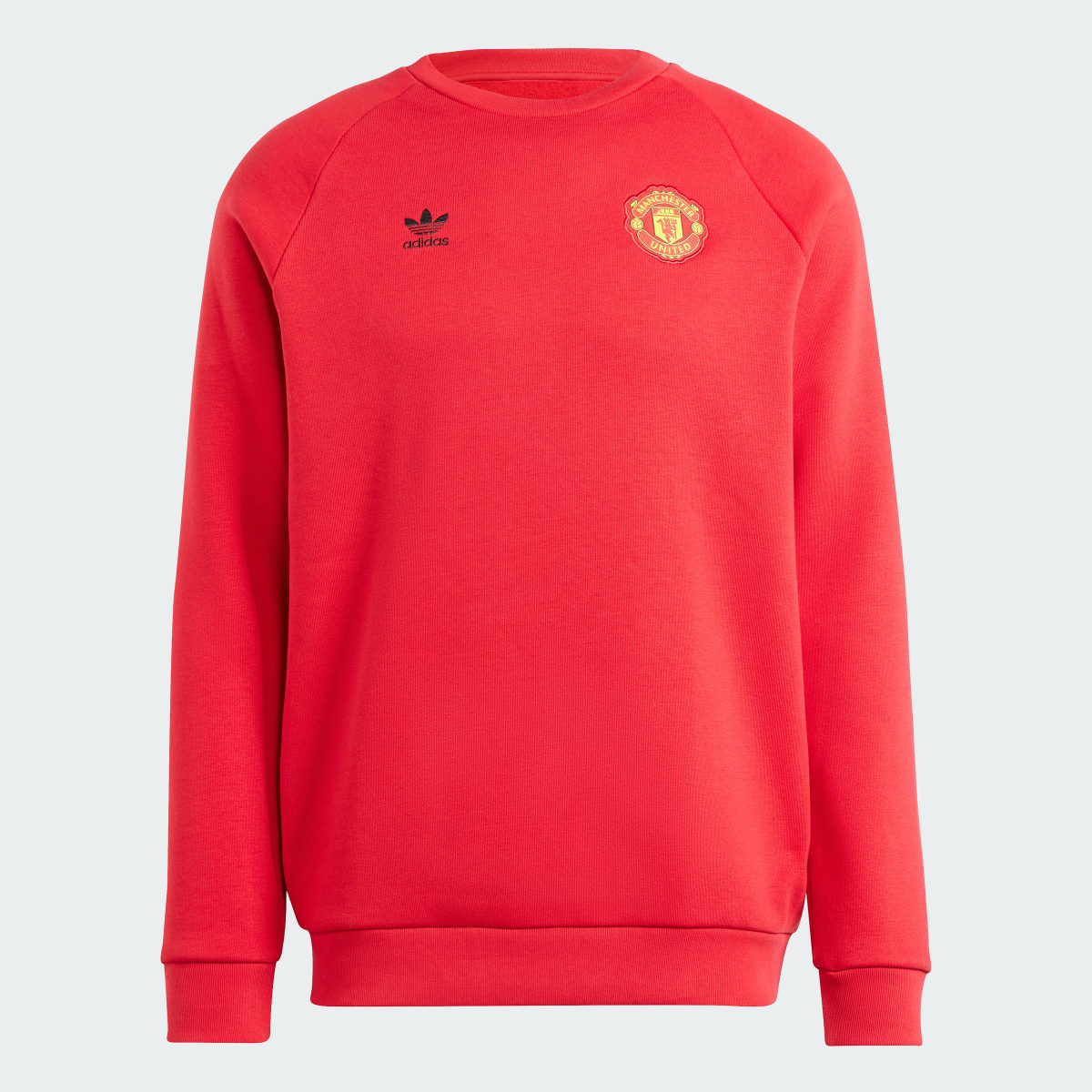 Adidas Manchester United Essentials Trefoil Crew Sweatshirt. 5