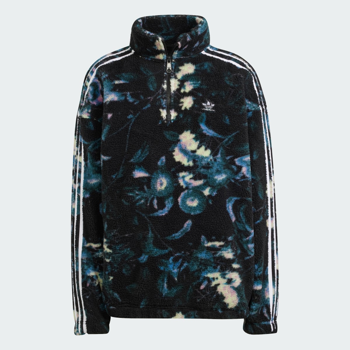 Adidas Allover Print Flower Fleece Jacket. 5