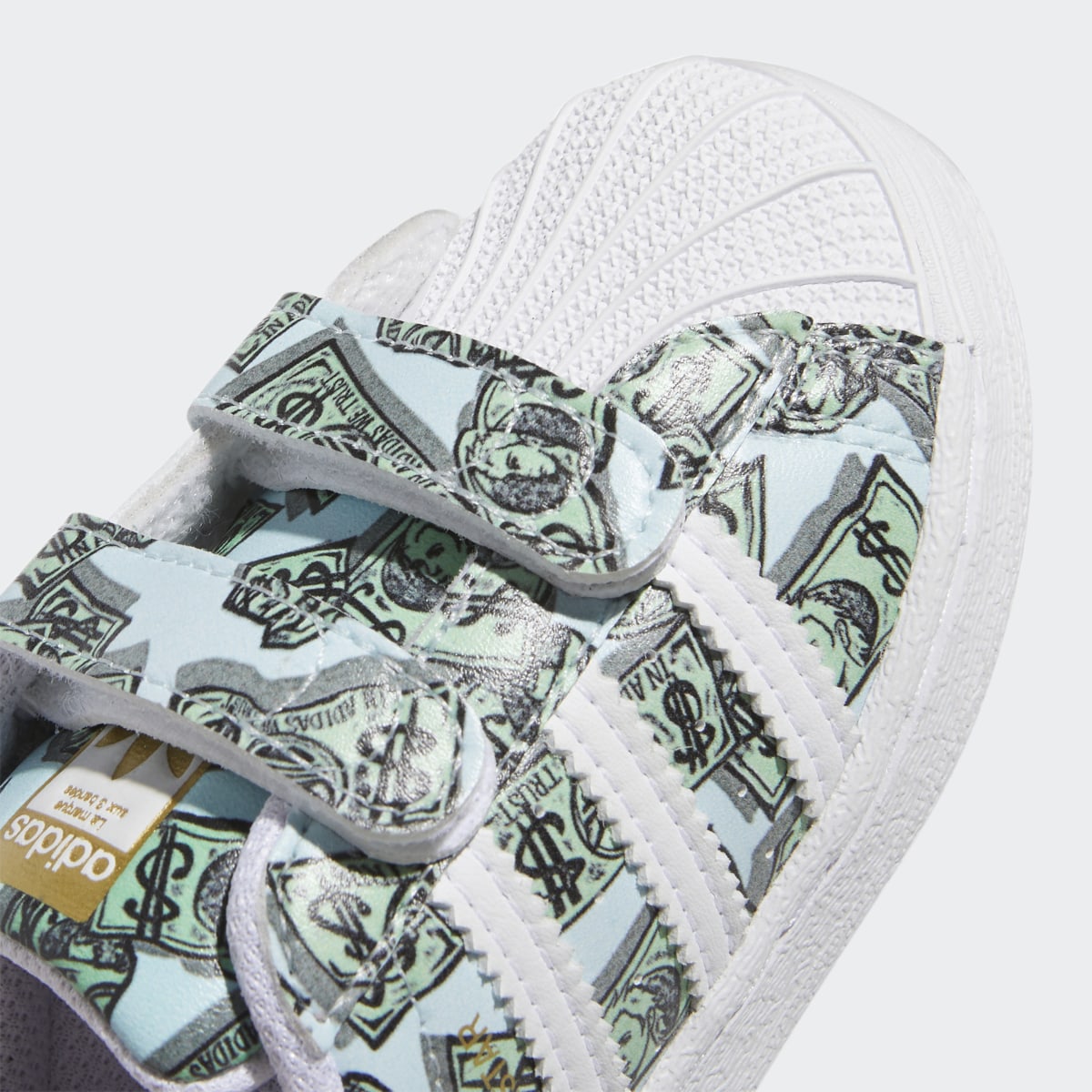 Adidas Chaussure imprimé money Jeremy Scott Superstar. 9