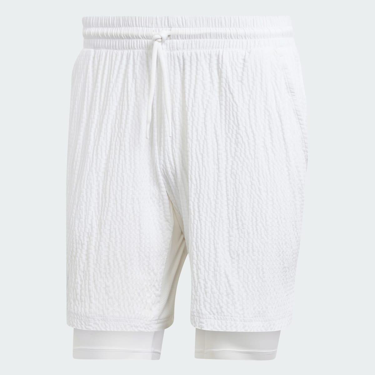 Adidas Short de tennis deux en un en tissu gaufré AEROREADY Pro. 4