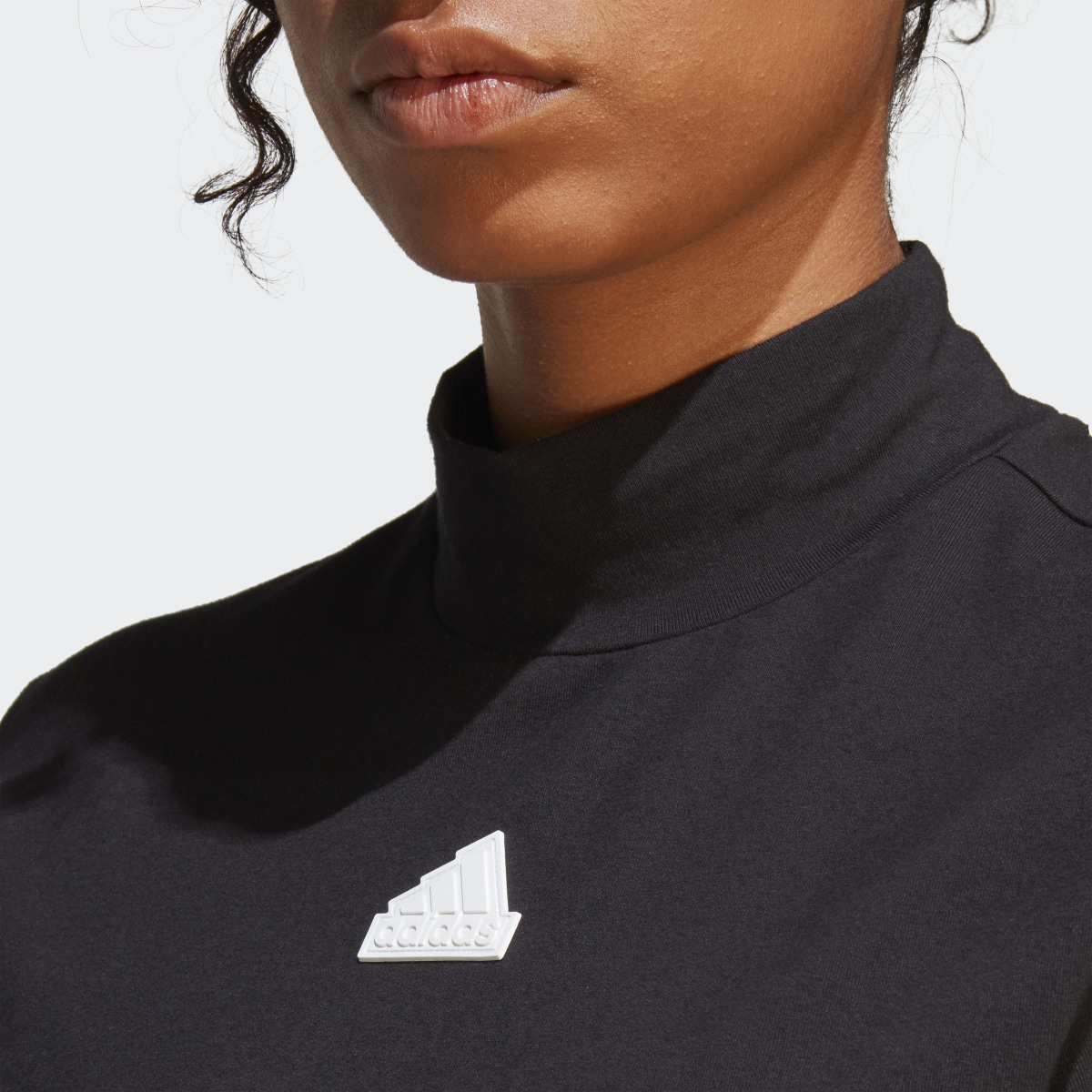 Adidas Future Icons 3-Streifen Mock Neck Crop-Top. 7