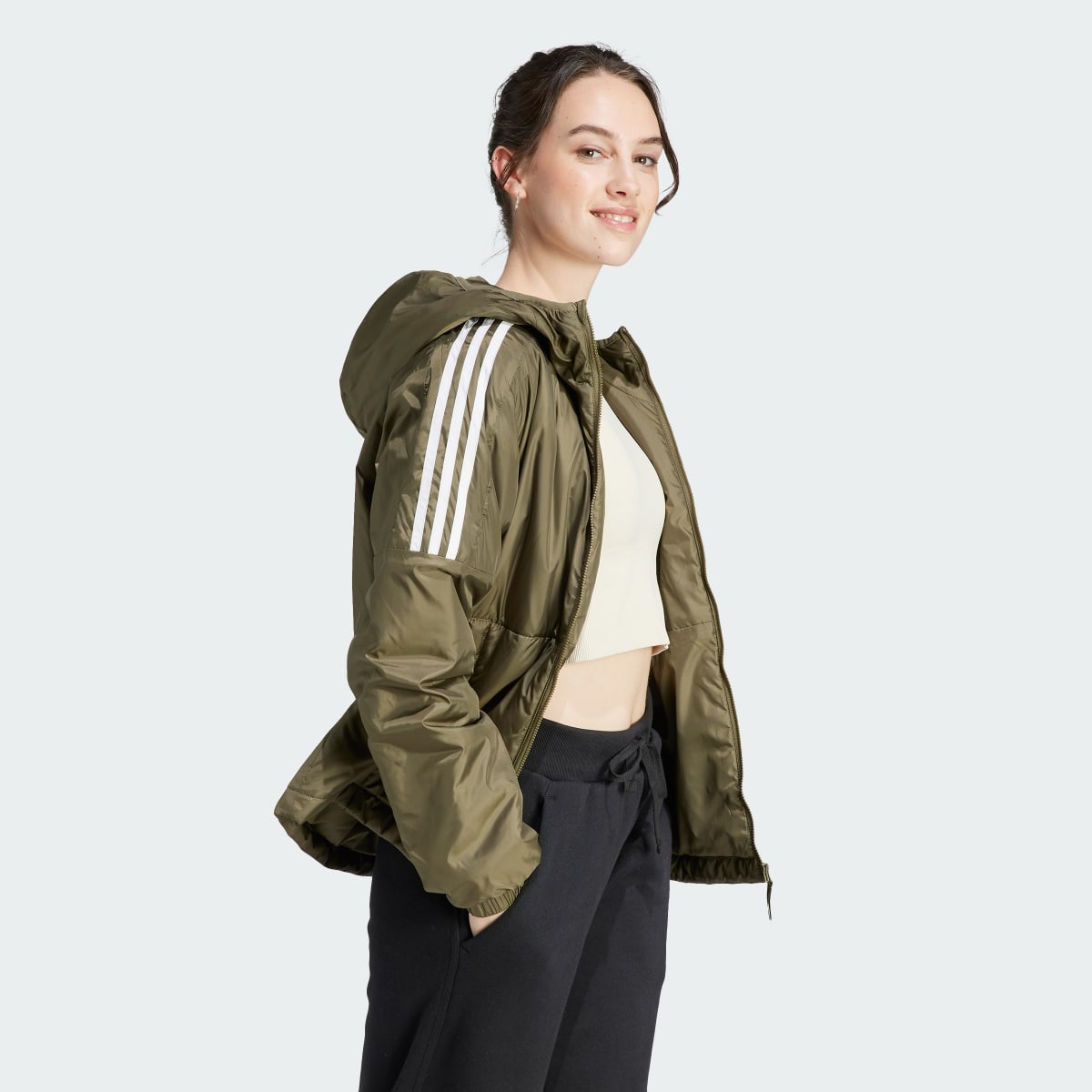 Adidas Essentials Insulated Hooded Jacket. 4