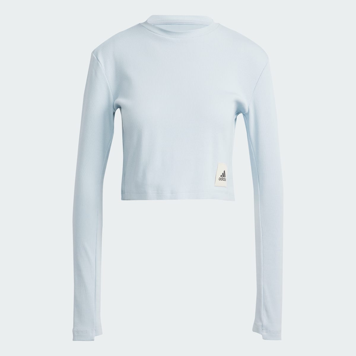 Adidas Lounge Ribbed Crop Long Sleeve Tee. 6