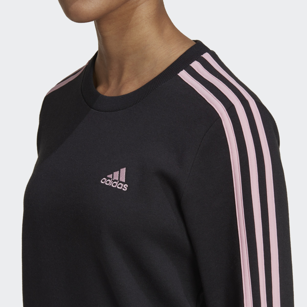 Adidas Essentials 3-Stripes Fleece Sweatshirt. 6