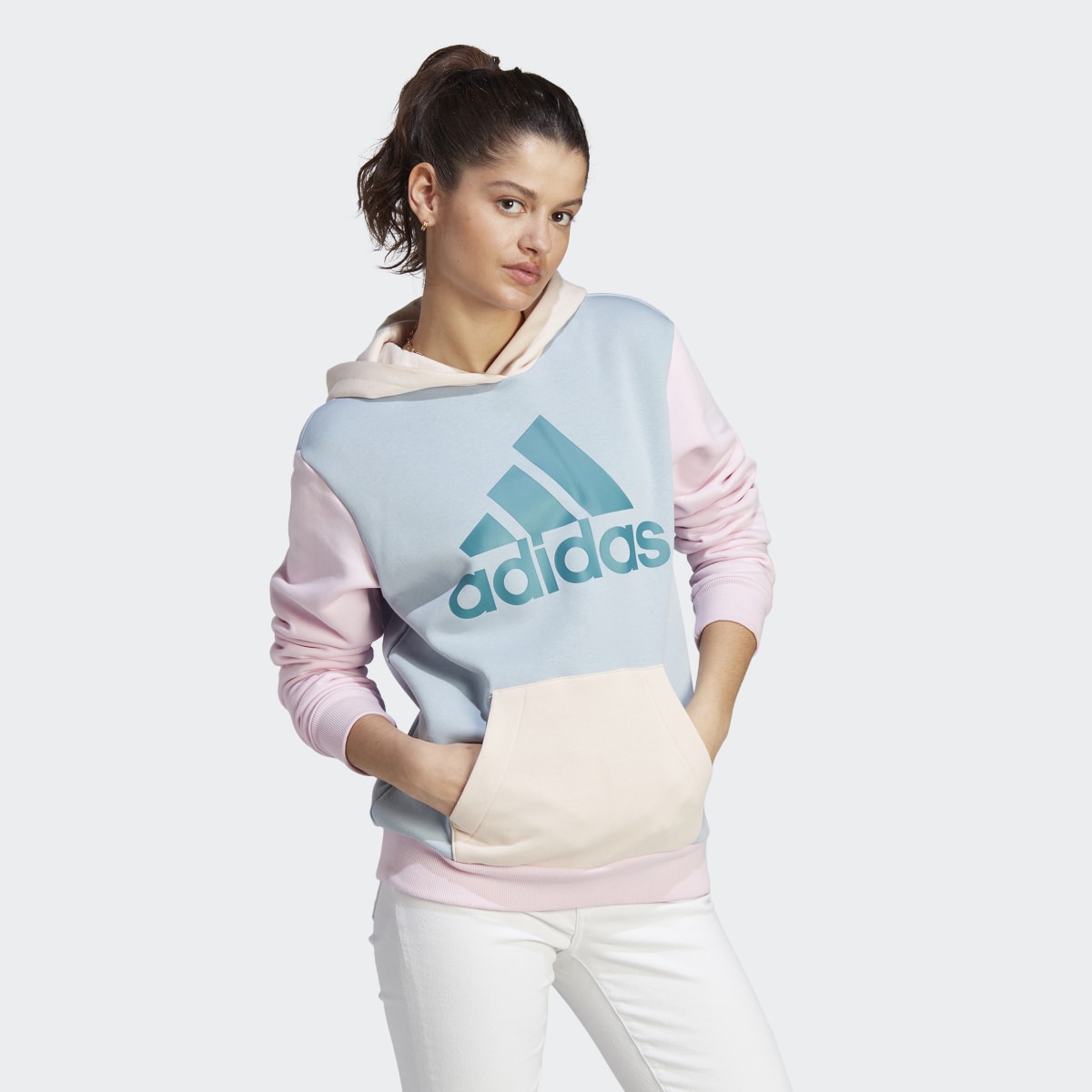 Adidas Bluza z kapturem Essentials Logo Boyfriend Fleece. 4