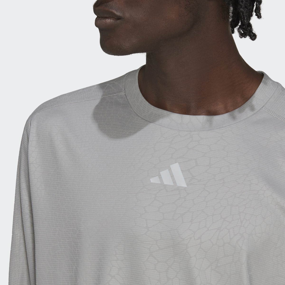 Adidas Workout PU Print Long-Sleeve Top. 9