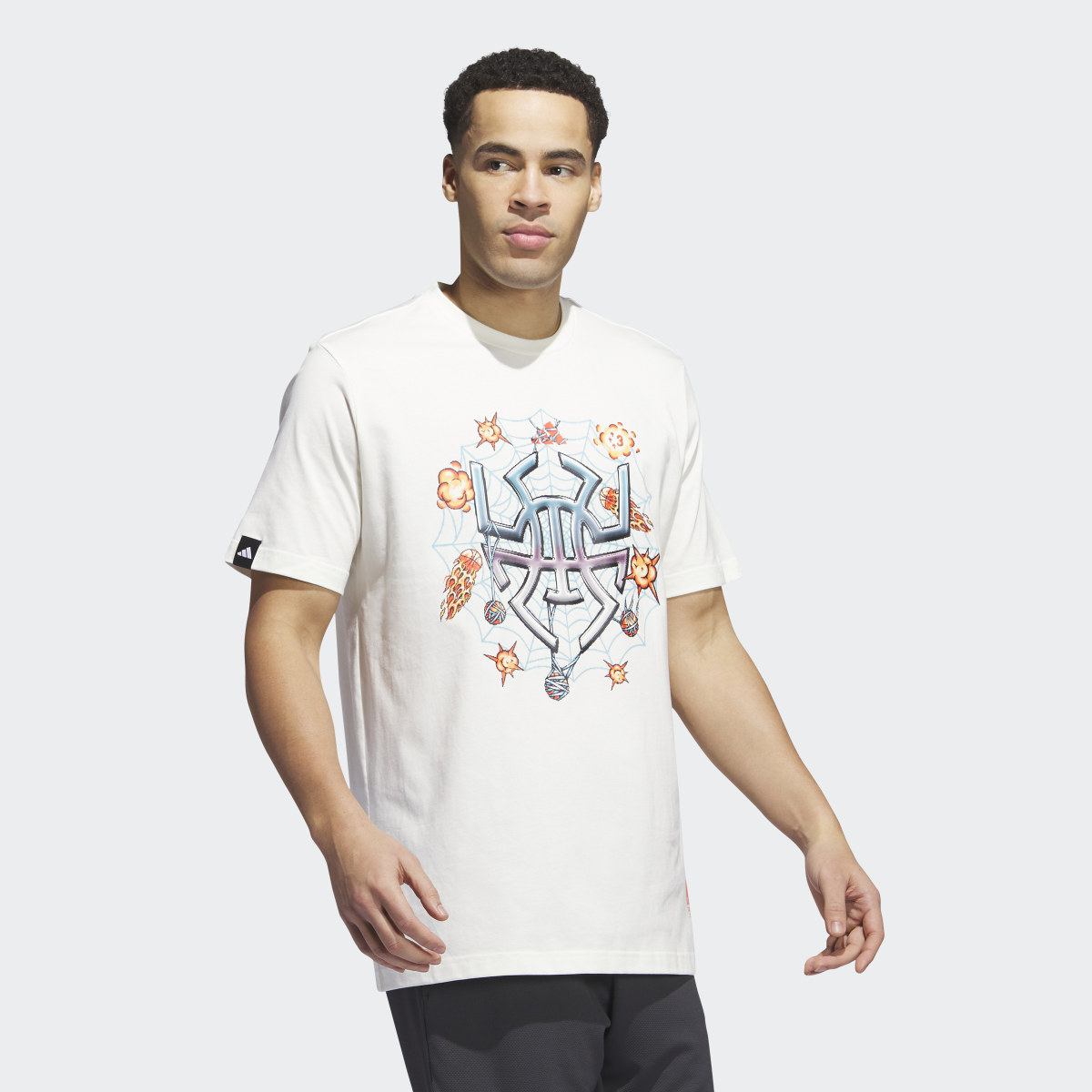 Adidas Donovan Mitchell 8-Bit Graphics Signature Basketball Graphic Tee. 5