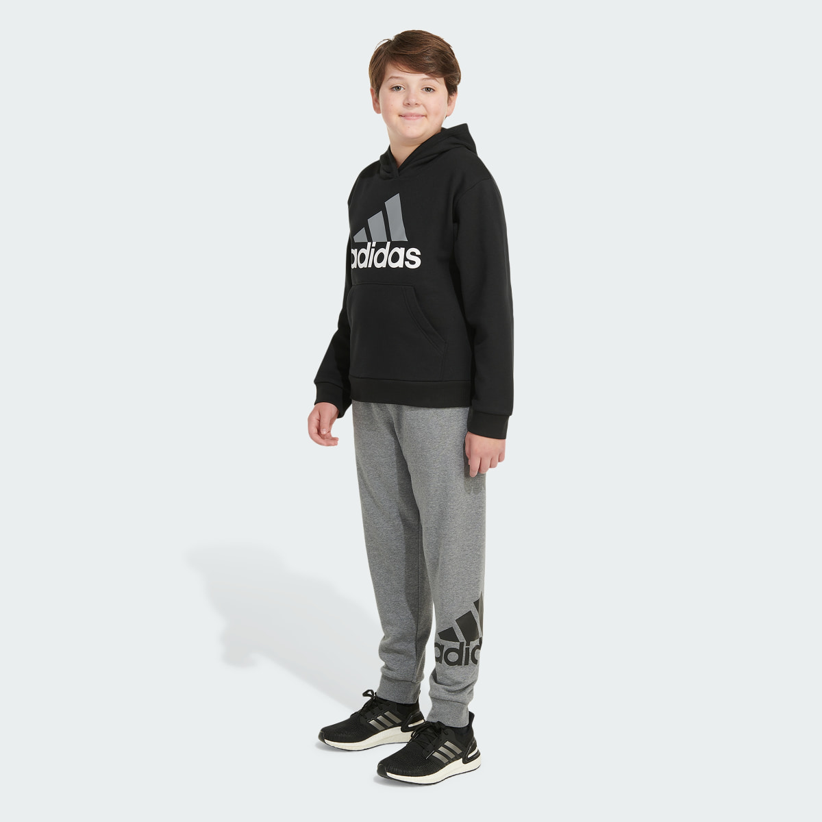 Adidas Long Sleeve Essential Fleece Hoodie (Extended Size). 5