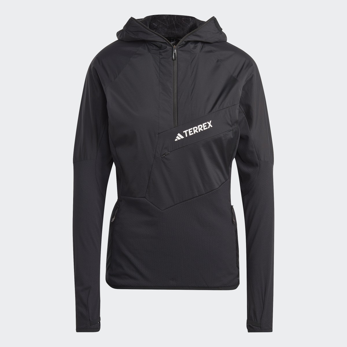 Adidas Veste ultralégère en molleton à capuche et demi-zip Techrock. 5