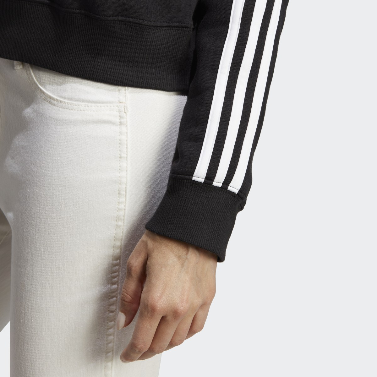 Adidas Essentials 3-Stripes Half Neck Fleece Sweatshirt. 7