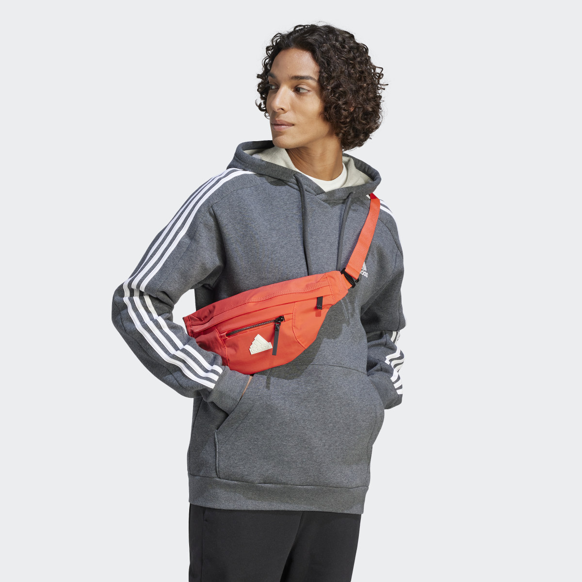 Adidas Sudadera con capucha Essentials Fleece 3 bandas. 4