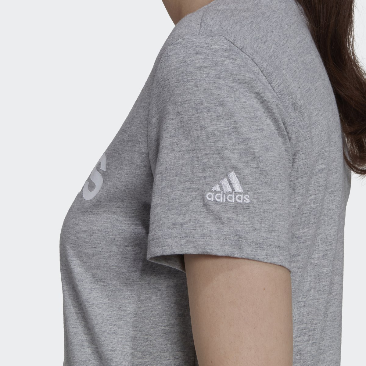 Adidas LOUNGEWEAR Essentials Slim Logo T-Shirt. 7