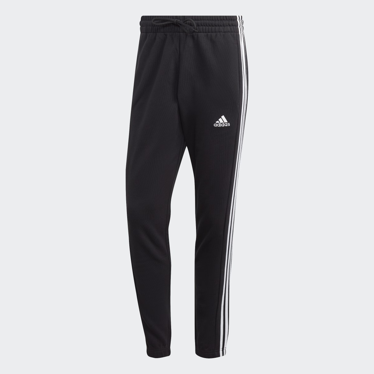 Adidas Essentials French Terry Tapered Elastic Cuff 3-Stripes Joggers. 4