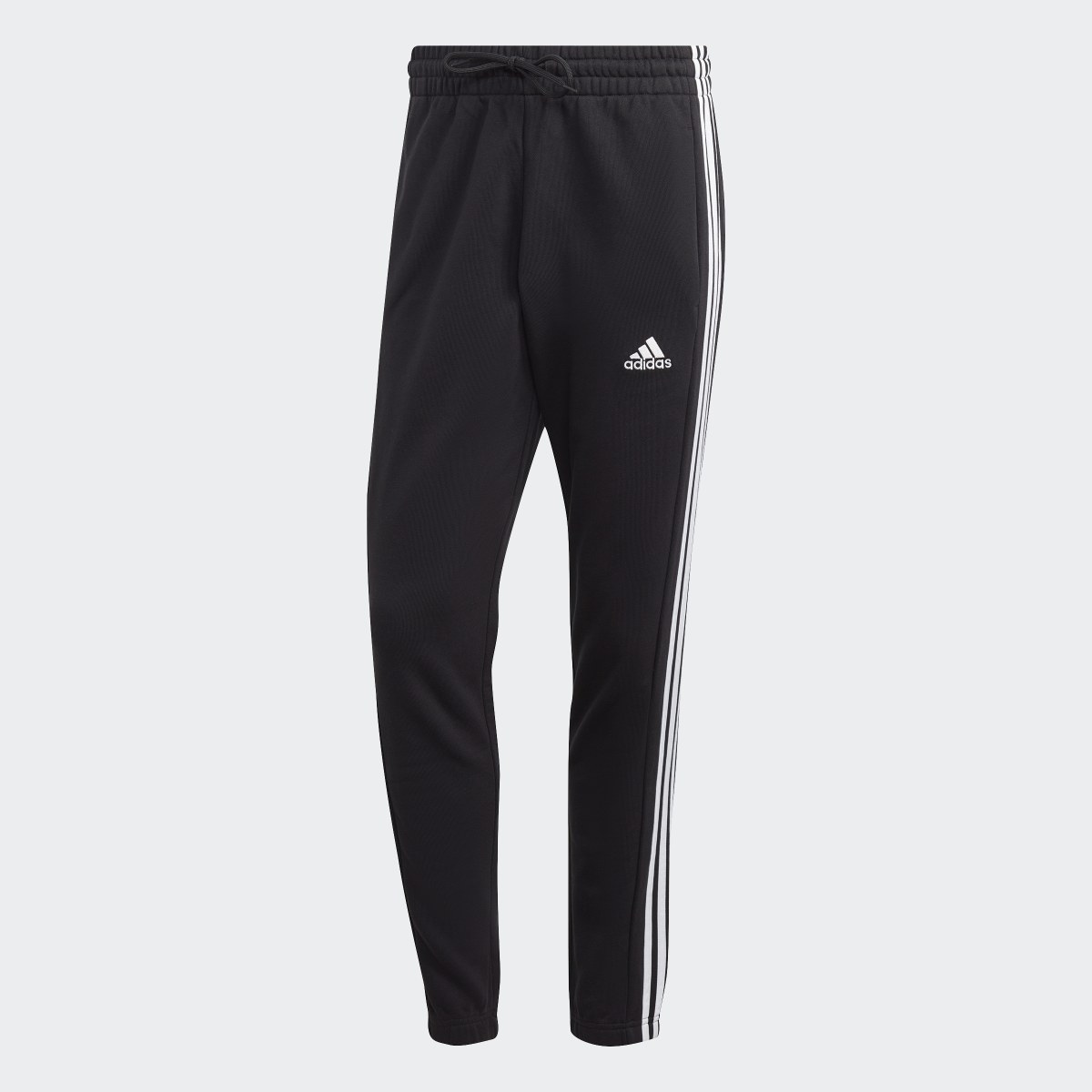 Adidas Pantaloni Essentials French Terry Tapered Elastic Cuff 3-Stripes. 4