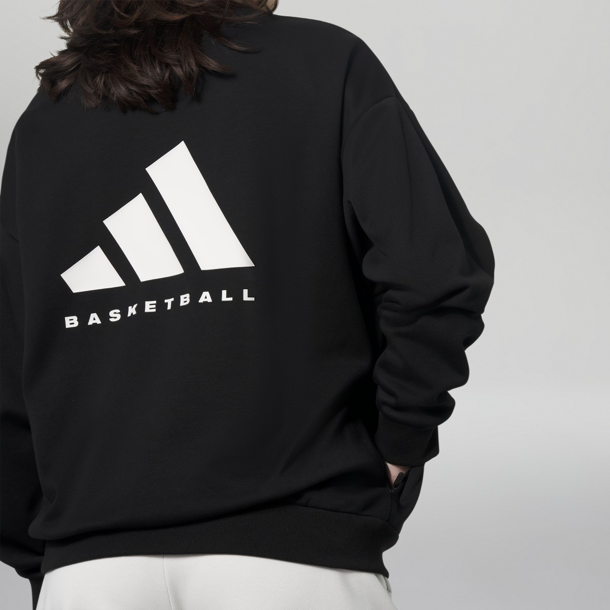 Adidas Basketball Crew Sweatshirt. 5