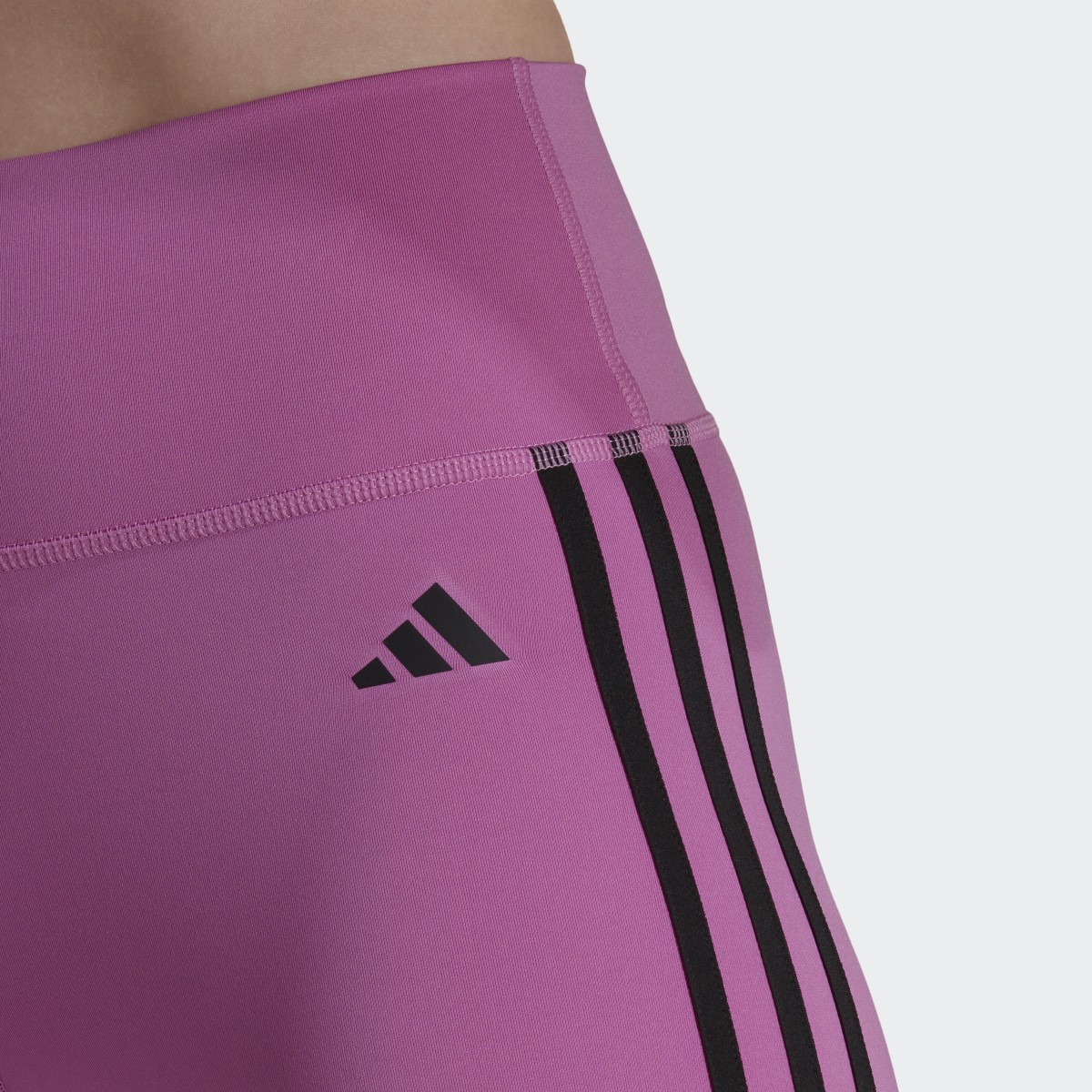 Adidas Training Essentials 3-Stripes High-Waisted Short Leggings. 6