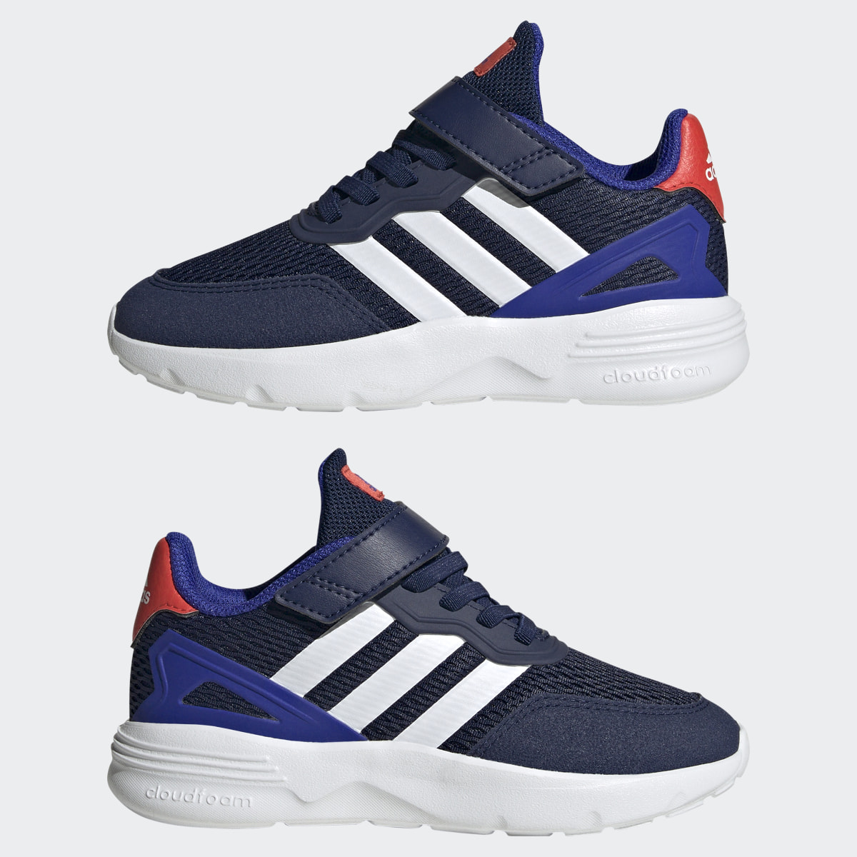 Adidas Chaussure à lacets élastiques et scratch Nebzed. 8