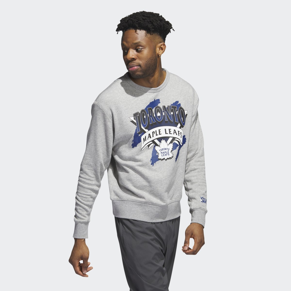 Adidas Maple Leafs Vintage Crew Sweatshirt. 4