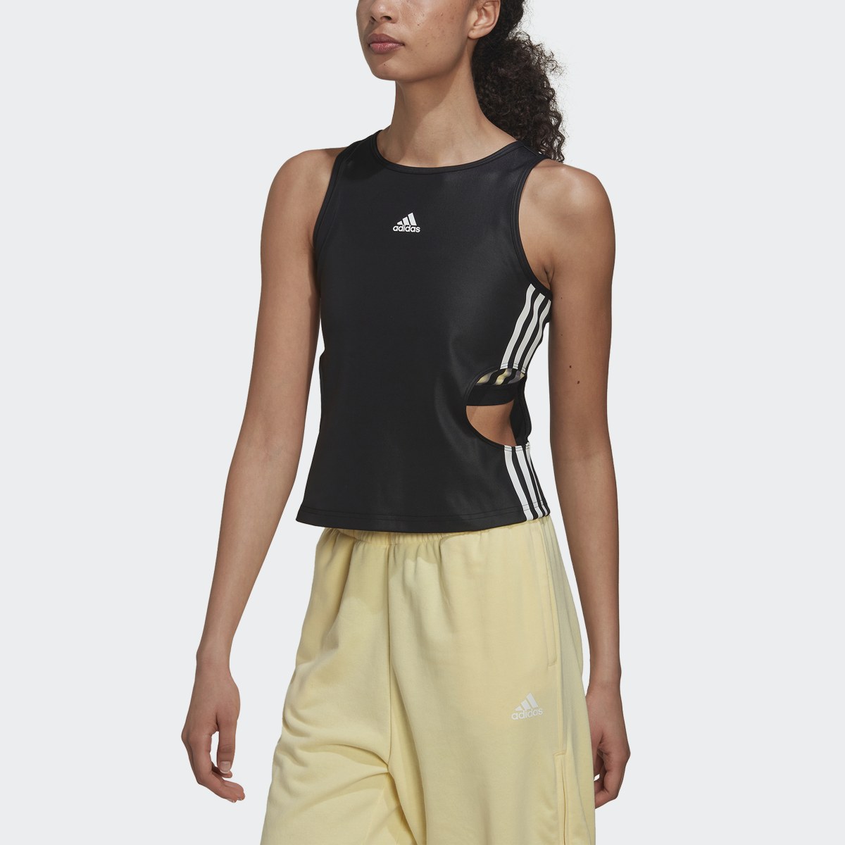 Adidas Hyperglam Fitted Tank Top With Cutout Detail - HD6286