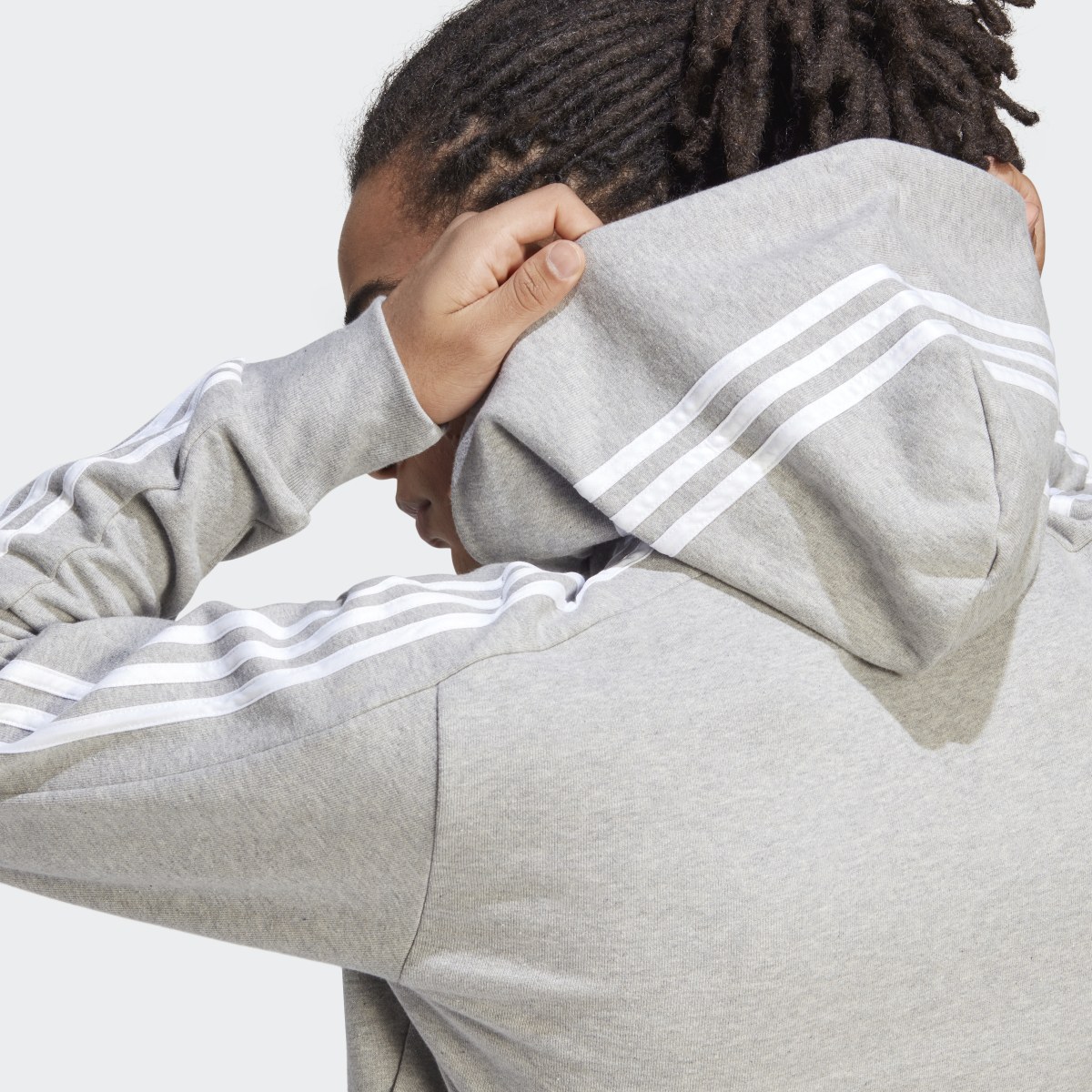 Adidas Essentials French Terry 3-Stripes Full-Zip Hoodie. 6