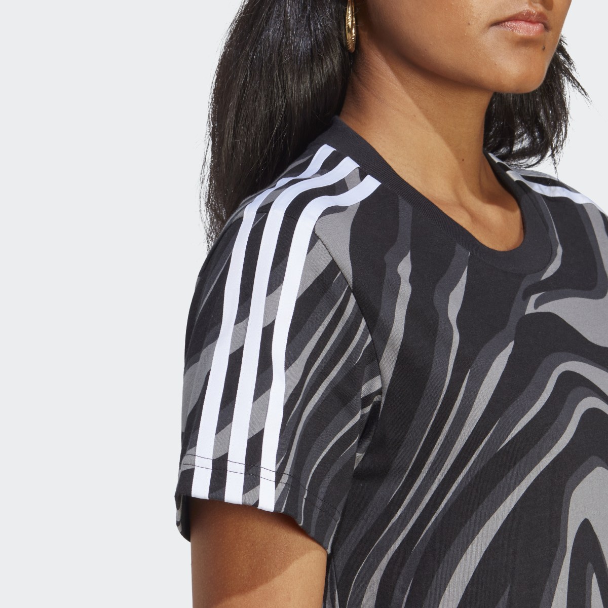 Adidas Abstract Allover Animal Print T-Shirt. 7