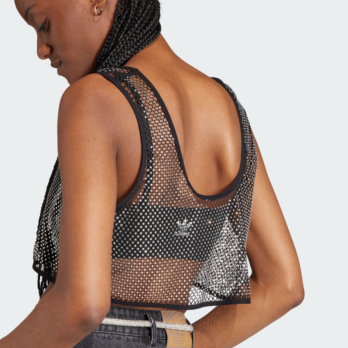 Adidas Adilenium Rhinestone Crop-Top. 7