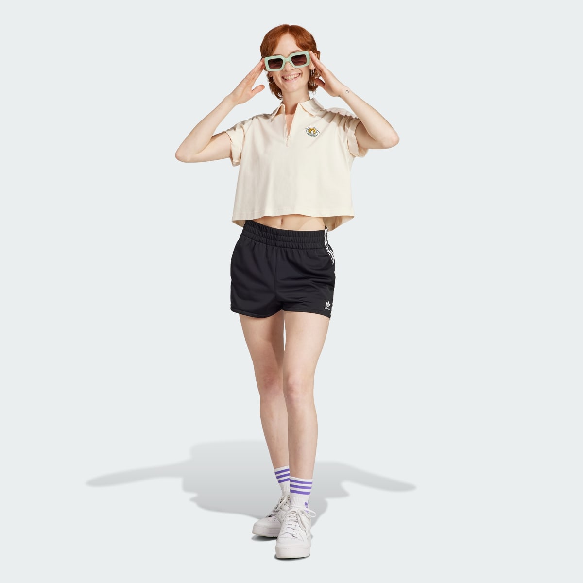 Adidas Cropped Polo Shirt. 4