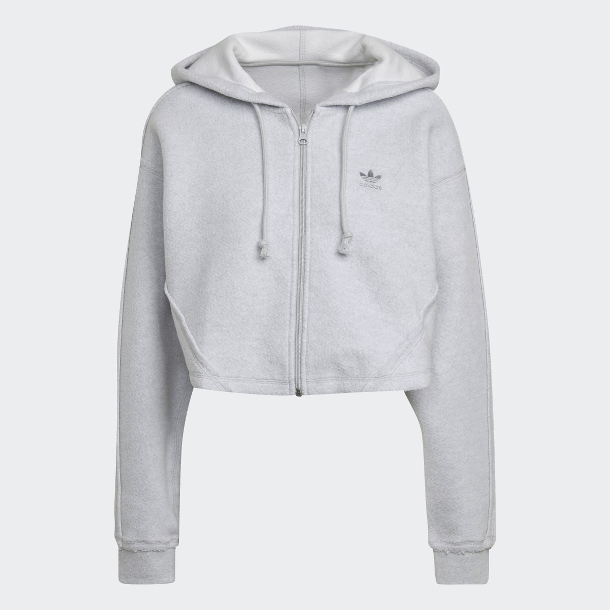 Adidas Crop Full-Zip Loungewear Hoodie. 4